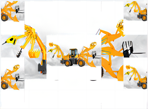 Various types of loaders and tools